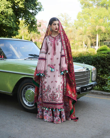 Hussain Rehar unsticthed SS/24 summer lawn sakura