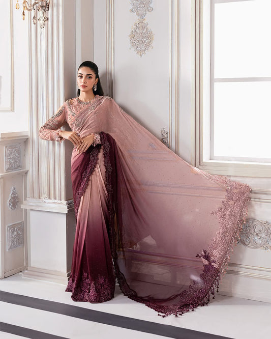 Maria B 3 PIECE UNSTITCHED EMBROIDERED SUIT | BD-3001