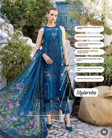 Maria B luxury lawn D15A
