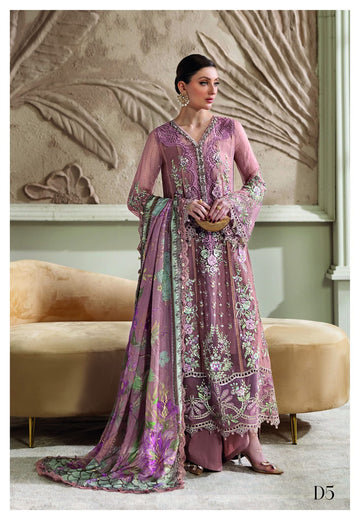 Maria B embroidered luxury chiffon 2025 unsticthed D5