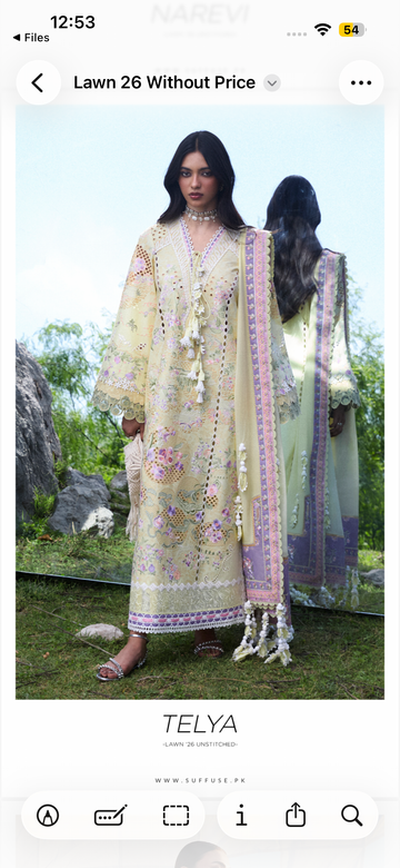 Suffuse by Sana Yasir Lawn eid edit 2026 telya