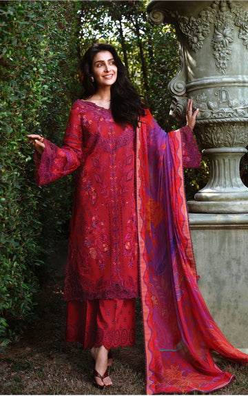 Mushq Luxury Lawn amoi falling petals