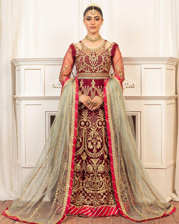 mushq  wedding collection aura hemline scarlet 06
