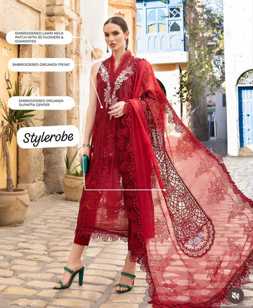 Maria B luxury lawn D1B
