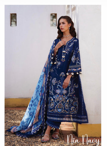Farah Talib Aziz lawn Nia Navy