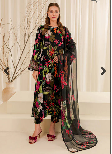 Farasha lawn ebony fashion