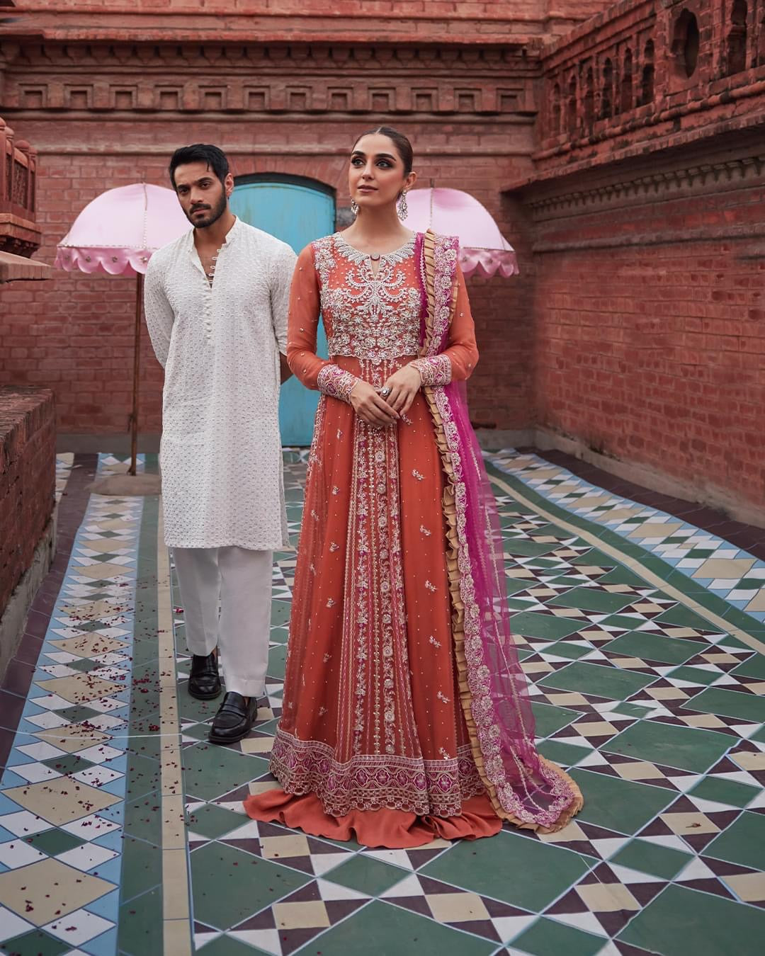 mushq  wedding collection chiffon izhar nameera