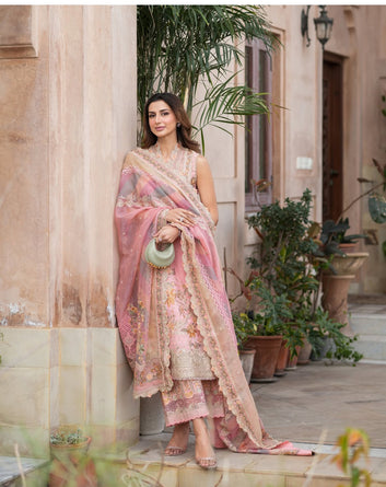 Faiza saqlain zinnia peona lawn