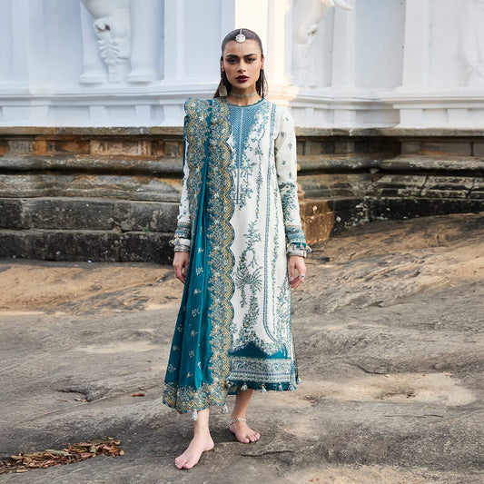 Hussain Rehar eid luxury lawn 2025 veil
