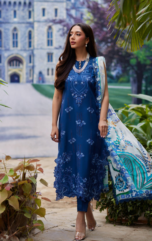 Mina hasan  Unsticthed chikankari lawn anaaya