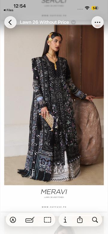 Suffuse by Sana Yasir Lawn eid edit 2026 meravi