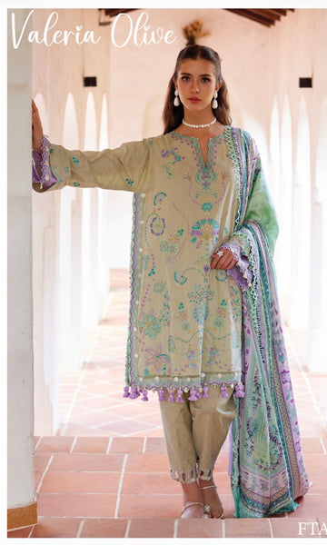 Farah Talib Aziz lawn Valeria Olive