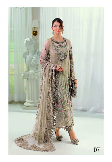 Maria B embroidered luxury chiffon 2025 unsticthed D7