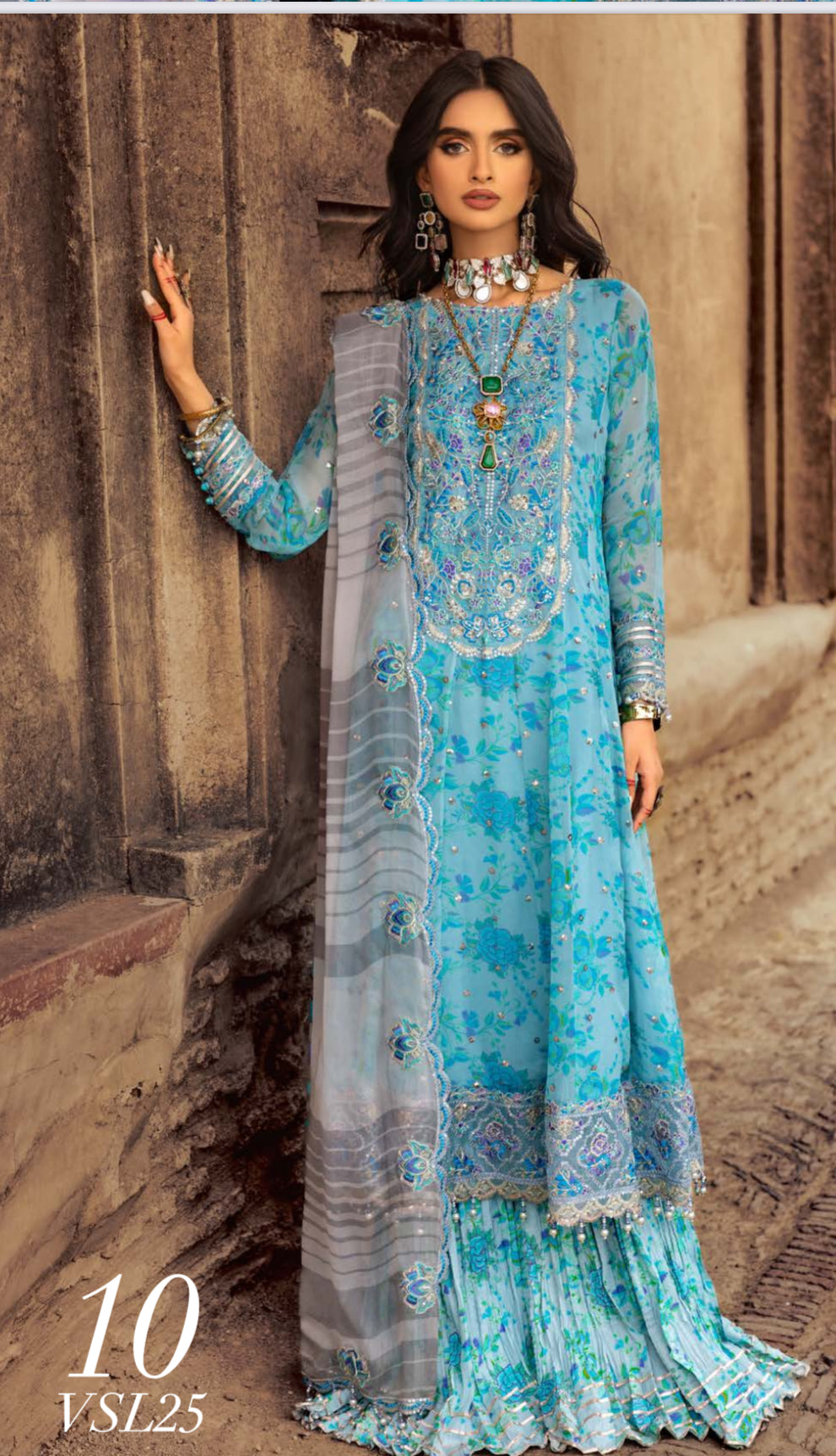 Charizma 3-PC UNSTITCHED LUXURY CHIFFON COLLECTION VSL25-10