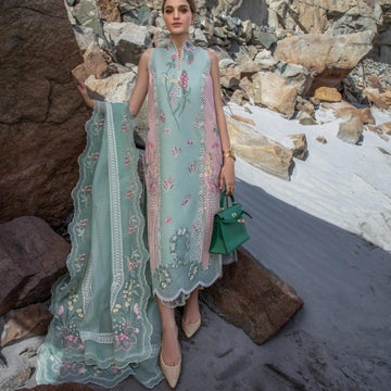 Crimson lawn D6A sunkissed sea foam