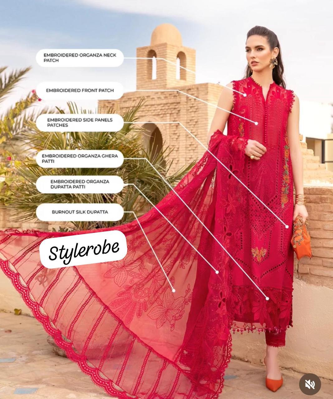 Maria B luxury lawn D4A