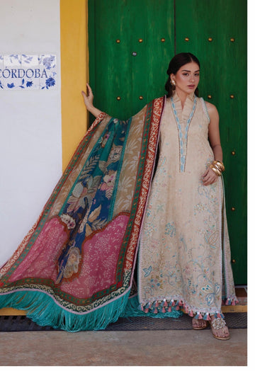 Farah Talib Aziz lawn Isabella Sand