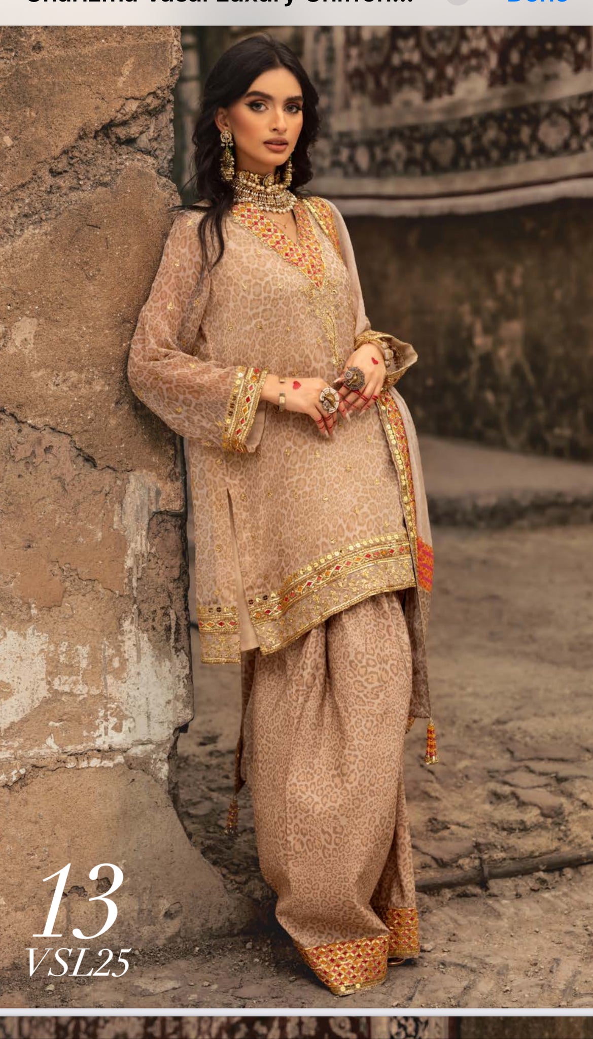 Charizma 3-PC UNSTITCHED LUXURY CHIFFON COLLECTION VSL25-13