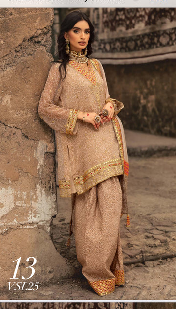 Charizma 3-PC UNSTITCHED LUXURY CHIFFON COLLECTION VSL25-13