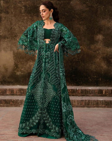 Crimson jhilmil wedding unstitched zamard