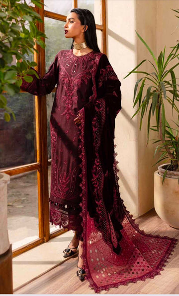 Nureh leather peach winter shawl NE-126