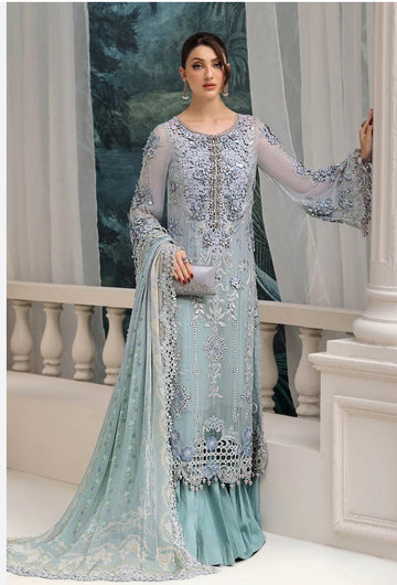 Maria B embroidered luxury chiffon 2025 unsticthed D8