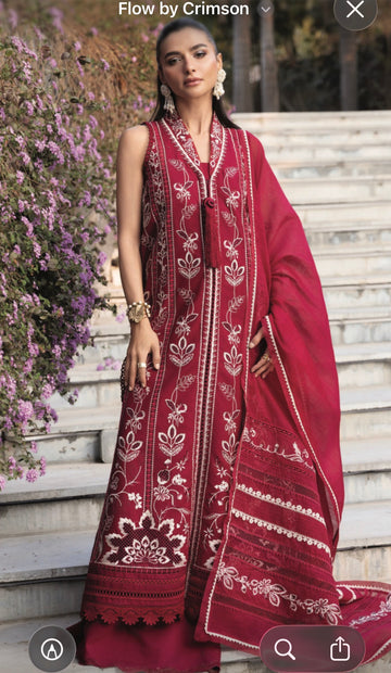 Crimson lawn D5A handmade tale