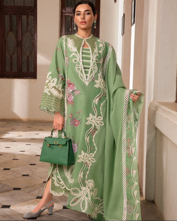 Crimson by Saira Shakira winter 2024  D3 gulbaan sage green