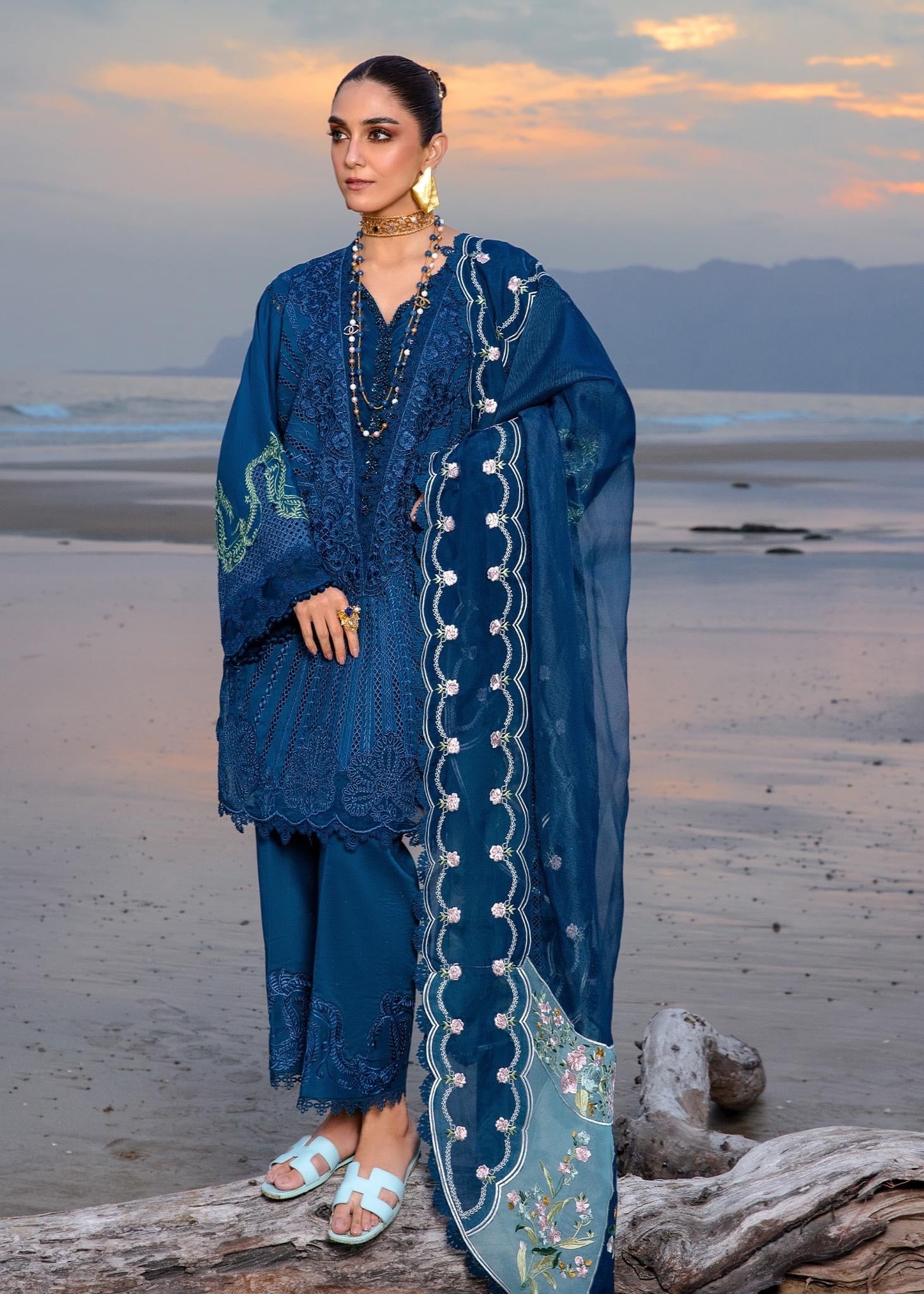 Crimson by Saira Shakira lawn 2024  Ulysses - midnight D2B