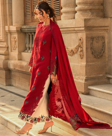 Crimson by Saira Shakira winter 2024  D1 juaro ka kaam  ruby