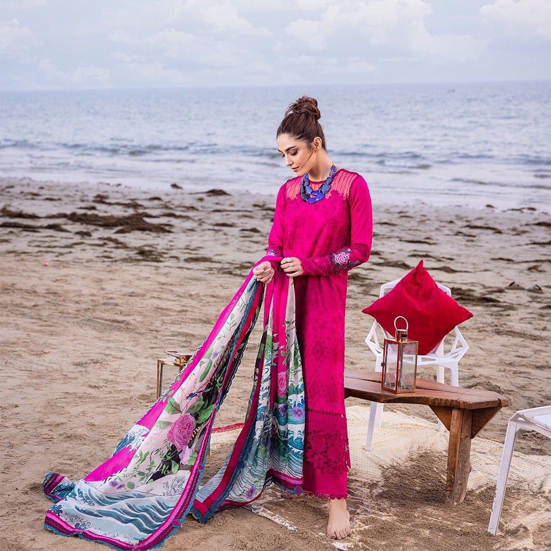 Saira  rizwan lawn DAMASK - SRLL24-08