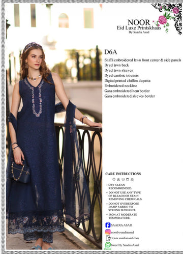 Noor by sadia asad luxe printskhaas lawn 2026 6a