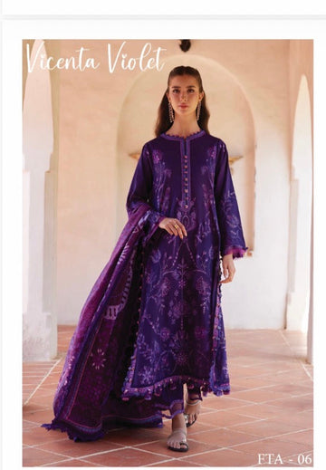 Farah Talib Aziz lawn Vicenta Violet