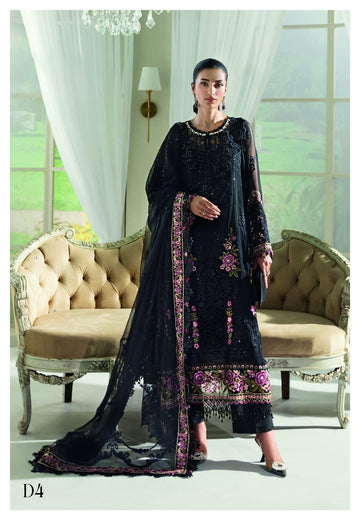 Maria B embroidered luxury chiffon 2025 unsticthed D4