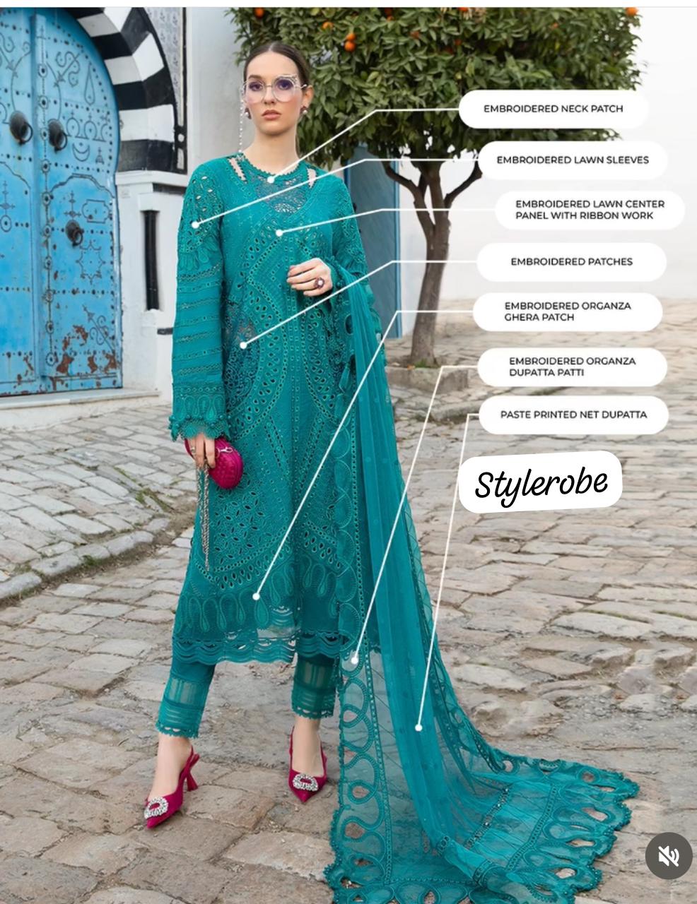 Maria B luxury lawn D2A