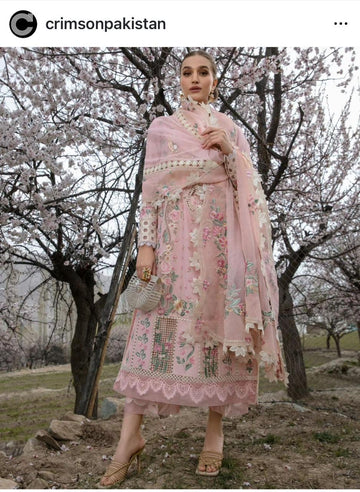 Crimson lawn D5B believe in her blush pink