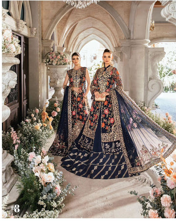 Maria B 3 PIECE UNSTITCHED EMBROIDERED SUIT | BD-2808