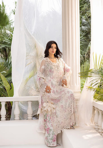 Maria B embroidered luxury chiffon 2025 unsticthed D1