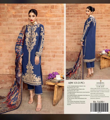 ASIM JOFA BLUE AJW-13 (3-PC)