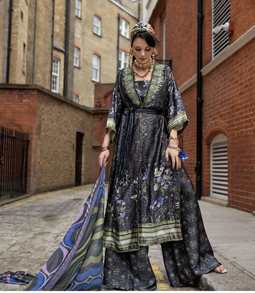 Sobia Nazir silk 02 black n blue